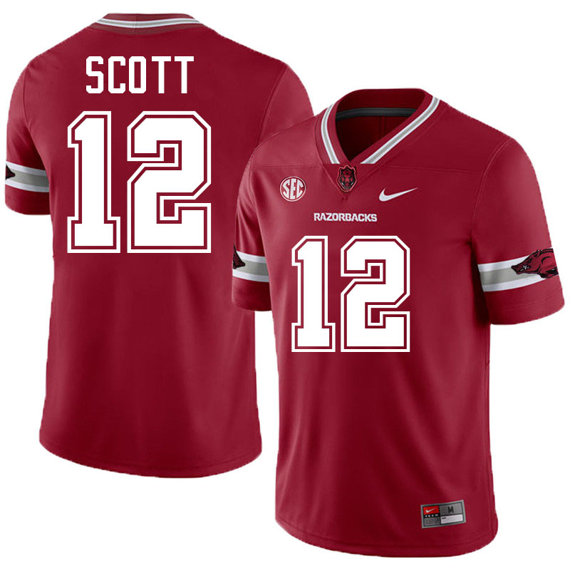 Clyde Scott Arkansas Jersey,Arkansas Razorbacks #12 Clyde Scott Jersey Youth College-Alternate